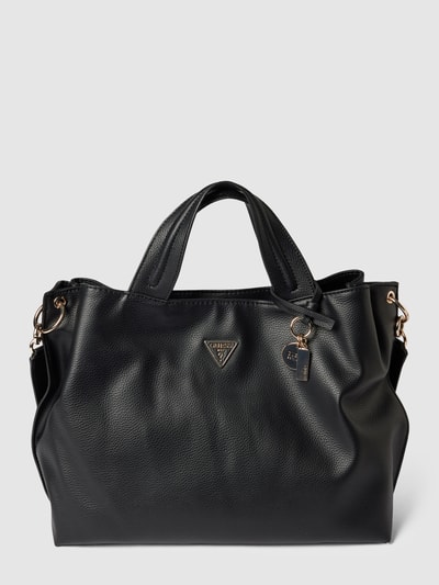 Guess Handtasche mit Label-Detail in metallic Modell 'KERSTI' Black 2