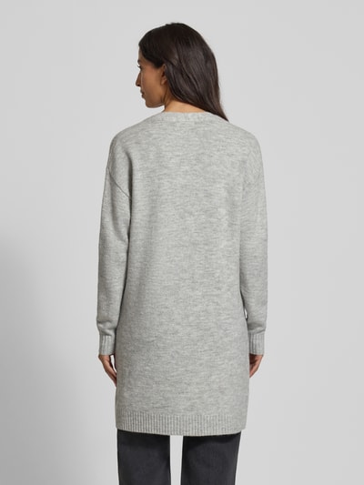 Christian Berg Woman Kardigan z dekoltem w serek i listwą guzikową Średnioszary melanż 5