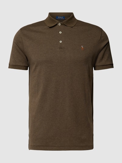 Polo Ralph Lauren Custom slim fit poloshirt met labelstitching Olijfgroen - 2