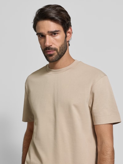 JOOP! Collection T-shirt met labeldetail, model 'Achilleas' Zand - 3