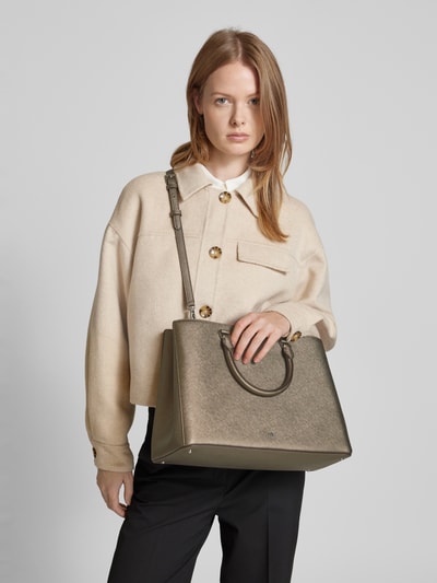 Lauren Ralph Lauren Handtas met labeldetail, model 'HANNA' Zilver - 1