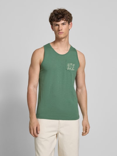 Blend Tanktop mit Brusttasche Modell 'UERIK' Oliv 4