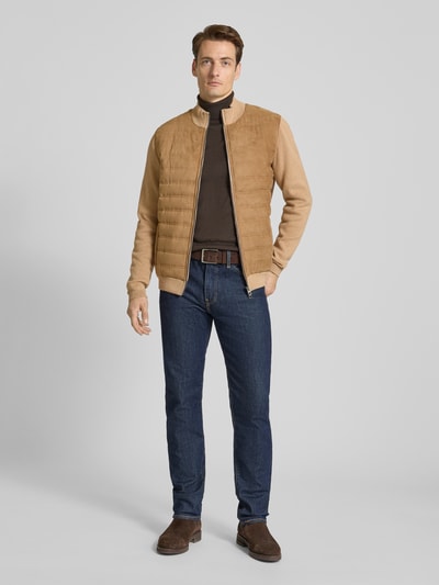 Fynch-Hatton Hybrid Cardigan mit Zweiwege-Reißverschluss Sand 1