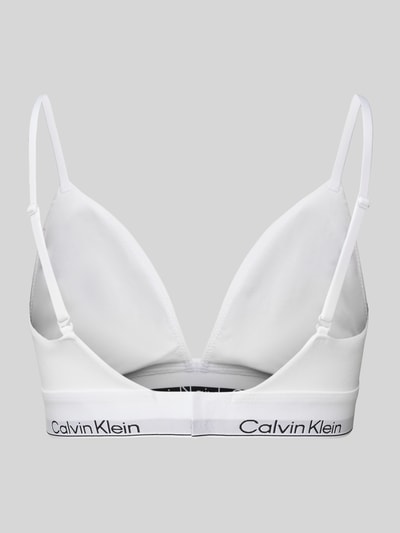 Calvin Klein Underwear Triangelbeha met logo in band en spaghettibandjes Wit - 3