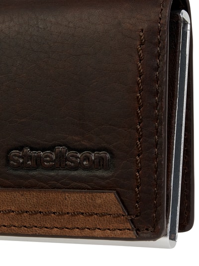 Strellson Leren pasjeshouder, model 'Camden c-one' Donkerbruin - 2