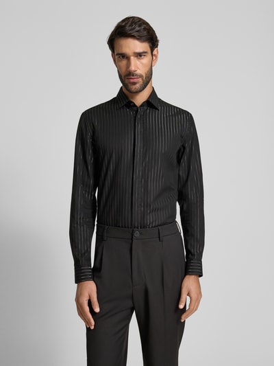 Jake*s Slim Fit Business-Hemd mit Kentkragen Black 4