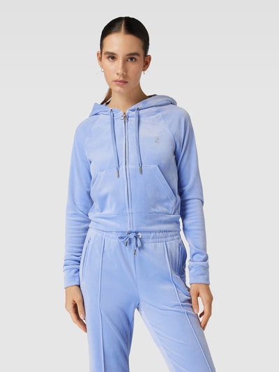 Juicy Couture Bluza rozpinana z kapturem model ‘MADISON’ Błękitny 4