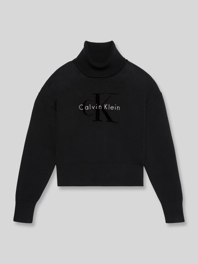 Calvin Klein Jeans Regular Fit Pullover aus reiner Baumwolle Black 2