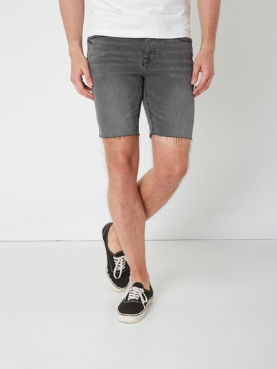 REVIEW 5-Pocket-Jeansshorts im Destroyed Look Mittelgrau 3