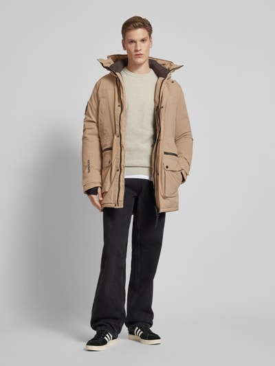 Superdry Parka met opstaande kraag Zand - 1