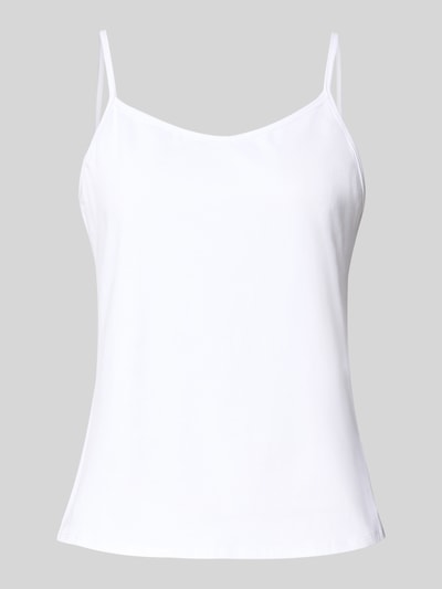 ZABAIONE Trägertop mit V-Ausschnitt Modell 'Ma44riee' Weiss 2