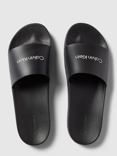 CK Calvin Klein Slides mit Label-Print Modell 'POOL' Black 3