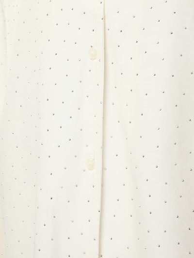 Produktfoto, cremefarbenes Regular Fit Pyjama-Oberteil aus Viskose-Mix Modell 'RHINESTONES' von HUGO, Damen Pyjama von HUGO, feine Punkte und glatte Textur