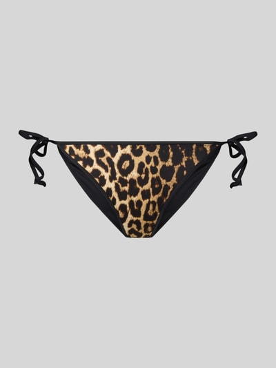 Produktfoto, Bikinihose mit seitlicher Schnürung Modell 'TRIA' von Neo Noir im Allover-Look, Material-Mix mit Stretch-Anteil, körpernahe Passform
