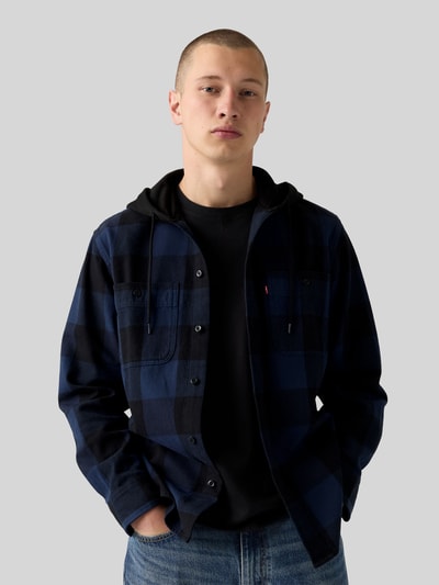 Levi's® Regular Fit Freizeithemd aus reiner Baumwolle mit Kapuze Dunkelblau 1