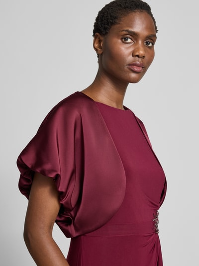 V.M. Bolero met design met korte mouwen Bordeaux - 3