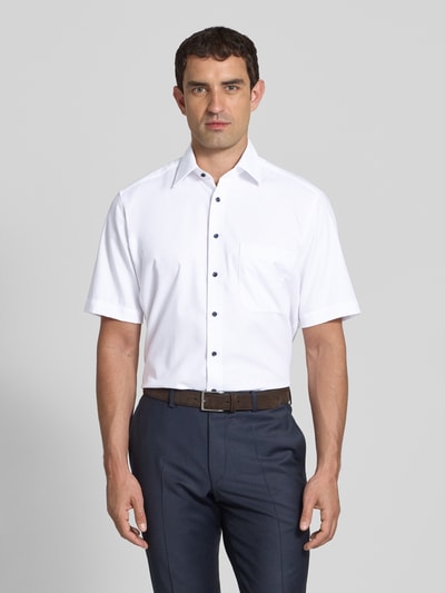 ETERNA Comfort Fit Kurzarmhemd mit Kentkragen Weiss 4