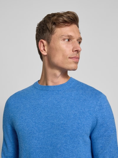 Christian Berg Men Strickpullover aus Wolle-Kaschmir-Mix Bleu Melange 3