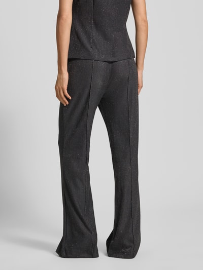 YAS Flared stoffen broek met glittereffect Zilver - 5