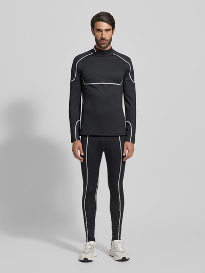 Under Armour Functioneel shirt met opstaande kraag en labelstitching Zwart - 1