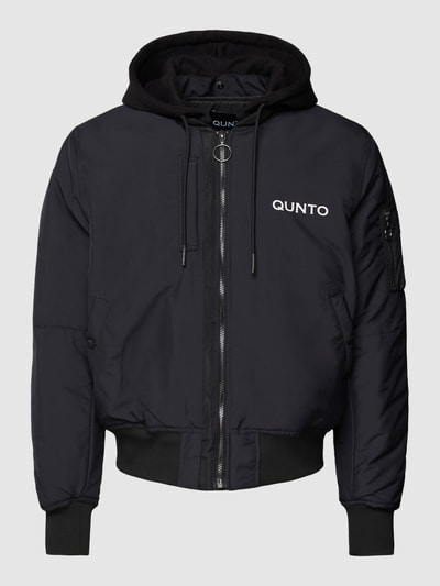 Qunto Bomberjacke mit Label-Print Black 2