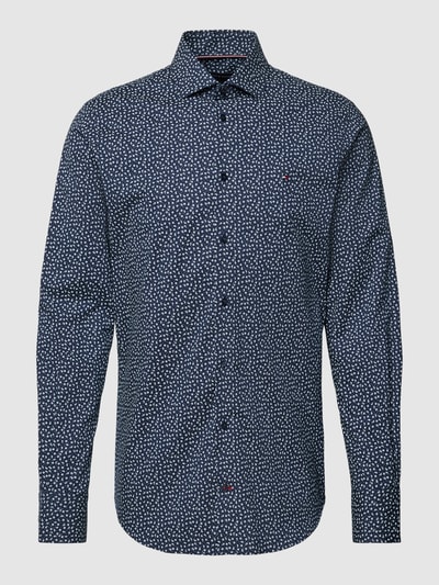 Tommy Hilfiger Tailored Slim Fit Business-Hemd mit Paisley-Muster Marine 2