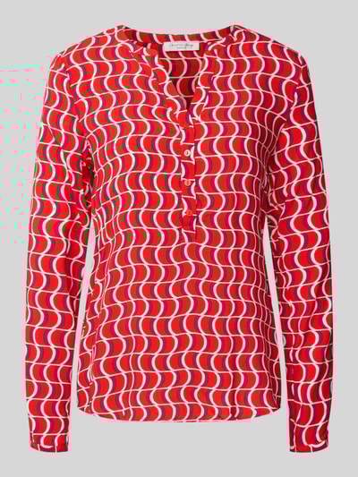 Christian Berg Woman Regular Fit Bluse aus Viskose mit V-Ausschnitt Hellrot 2