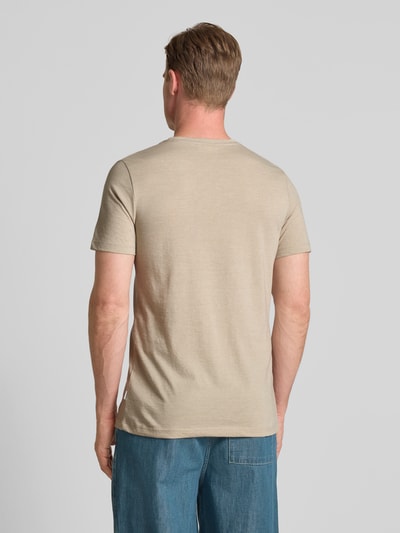 Lindbergh T-shirt met labelprint Steengrijs - 5