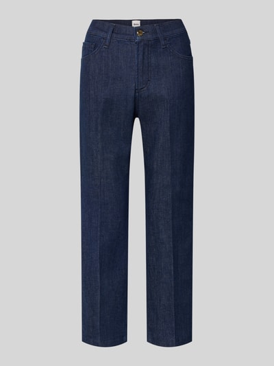 Produktfoto, Straight Fit Jeans im 5-Pocket-Design Modell 'MAY' von Brax, dunkelblauer Baumwoll-Mix mit Stretch, klare Linien, strukturierte Textur