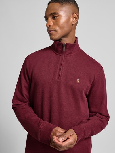 Polo Ralph Lauren Strickpullover mit Stehkragen Dunkelrot 3