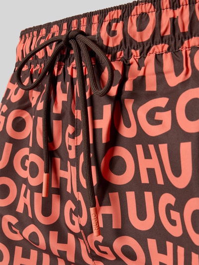 HUGO Badehose mit Tunnelzug Modell 'KALY' Orange 2