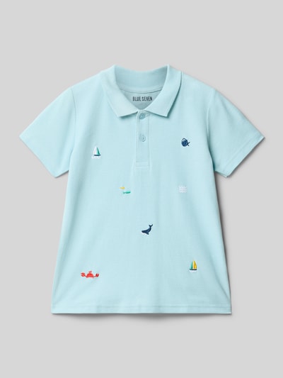 Blue Seven Poloshirt mit Label-Stitching Bleu 1