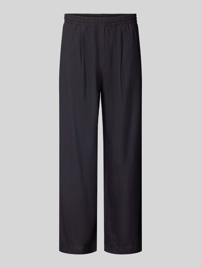 REVIEW Straight Leg Bundfaltenhose mit elastischem Bund Black 2