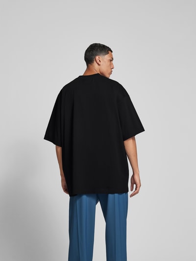 VETEMENTS T-Shirt mit geripptem Rundhalsausschnitt Black 5