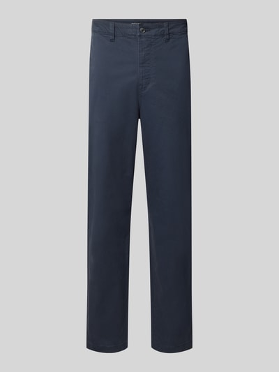 Produktfoto, Relaxed Fit Chino aus Baumwoll-Mix von Tom Tailor Denim in Dunkelblau mit glatter Textur, Herren Chino von Tom Tailor Denim
