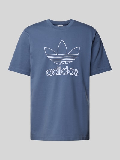 ADIDAS SPORTSWEAR T-shirt met labelstitching en ronde hals Rookblauw - 2