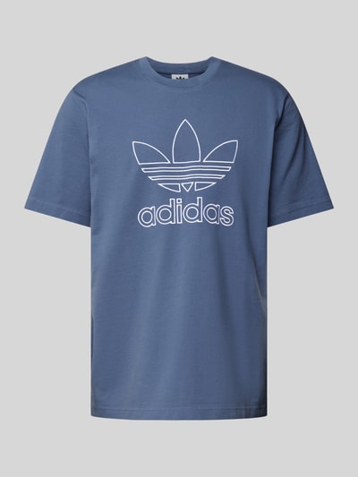 ADIDAS SPORTSWEAR T-Shirt mit Label-Stitching und Rundhalsausschnitt Rauchblau 2