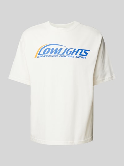 Low Lights Studios Relaxed fit T-shirt met labelprint, model 'ERG' Offwhite - 2