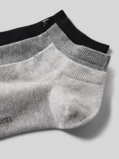CK Calvin Klein Sneakersokken met labeldetail in een set van 3 paar Middengrijs - 2