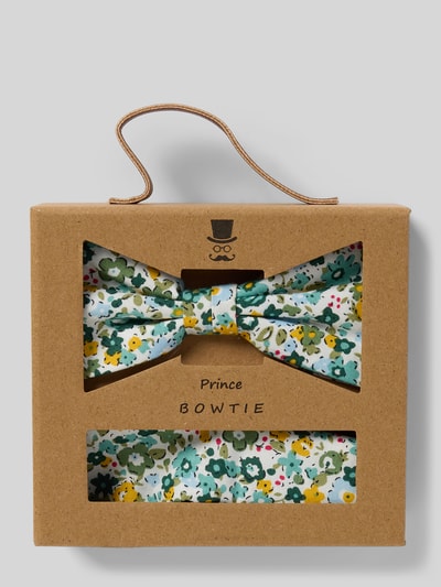 Prince Bowtie Fliege und Einstecktuch im Set Gruen 1