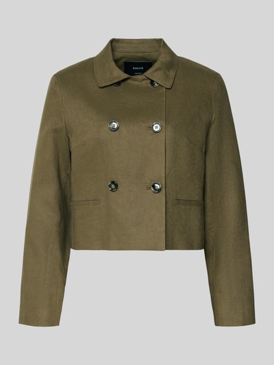 MANGO Blazer aus reinem Leinen Modell 'LISTELA' Khaki 2