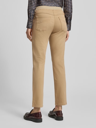 Raphaela By Brax Stoffen broek met elastische band, model 'PAMINA' Camel - 5