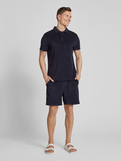 Strellson Poloshirt mit Strukturmuster Modell 'Joseph' Marine 1