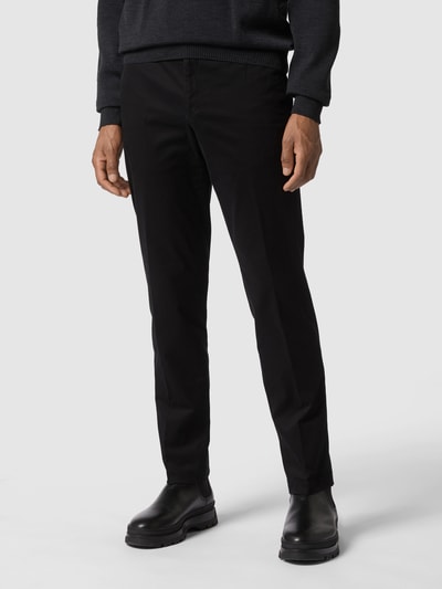 Hiltl Regular fit chino met stretch, model 'Parma' Zwart - 4