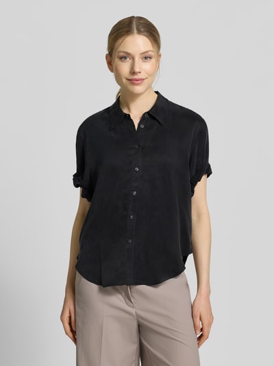 HUGO Loose Fit Bluse mit Hemdblusenkragen Modell 'ENCHANTED' Black 4