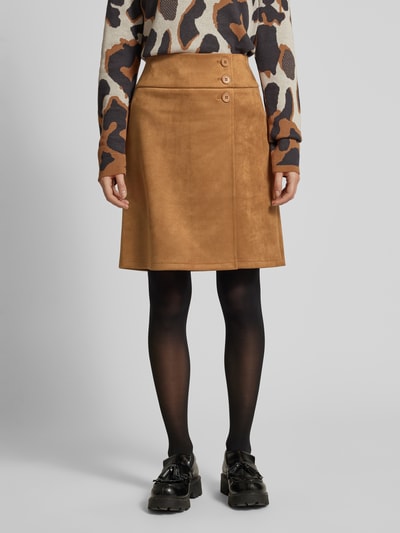 Betty Barclay Knielange rok met deelnaden Cognac - 4