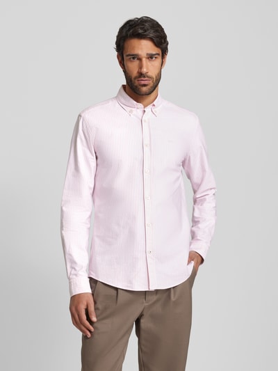 BOSS Slim Fit Business-Hemd mit Knopfleiste Modell 'Roan' Rosa 4