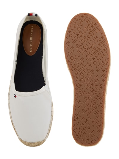 Tommy Hilfiger Espadryle z wyhaftowanymi logo  Złamany biały 4