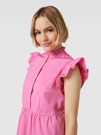 tonno & panna Blusenshirt mit Rüschenkragen Modell 'Linja' Pink 3