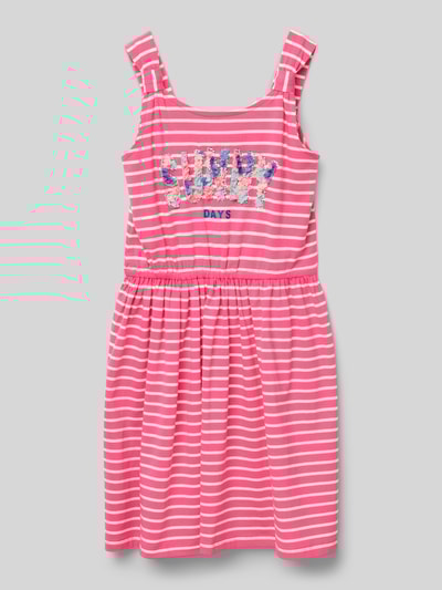 Happy Girls Kleid mit Pailletten und Rundhalsausschnitt Offwhite 1